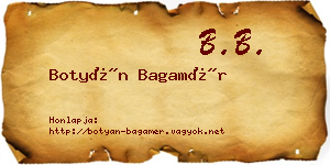 Botyán Bagamér névjegykártya